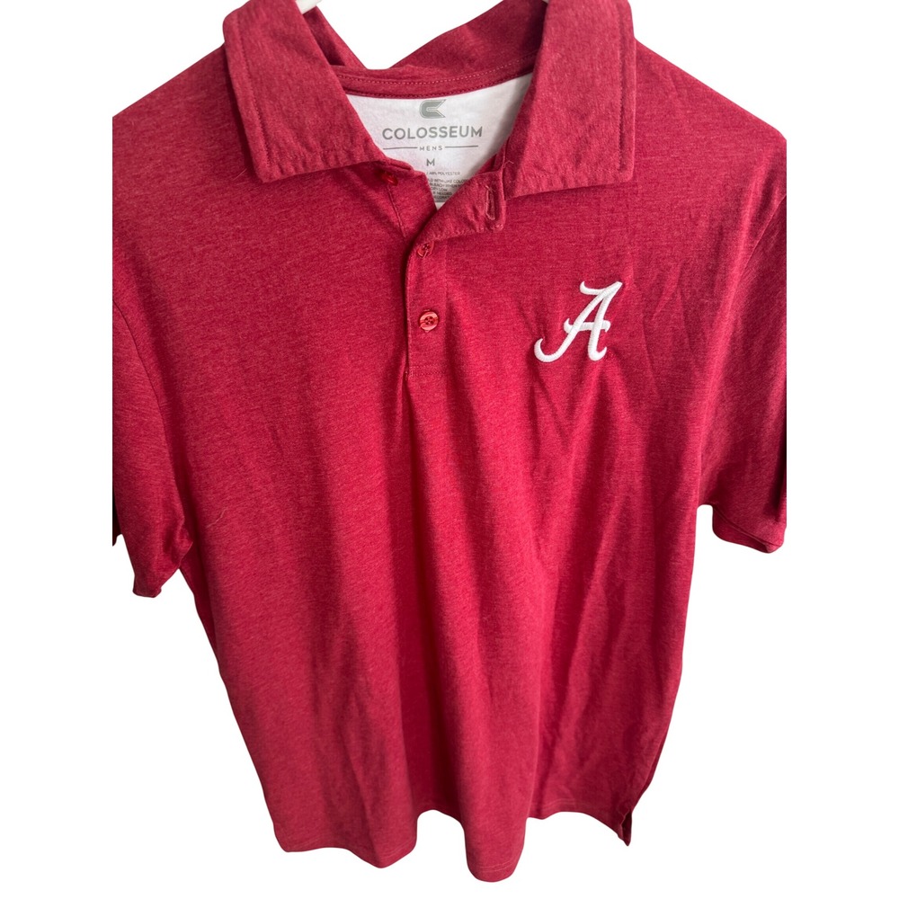 Colosseum Alabama Crimson Tide Mens Polo Shirt Red Heathered Size M NWT